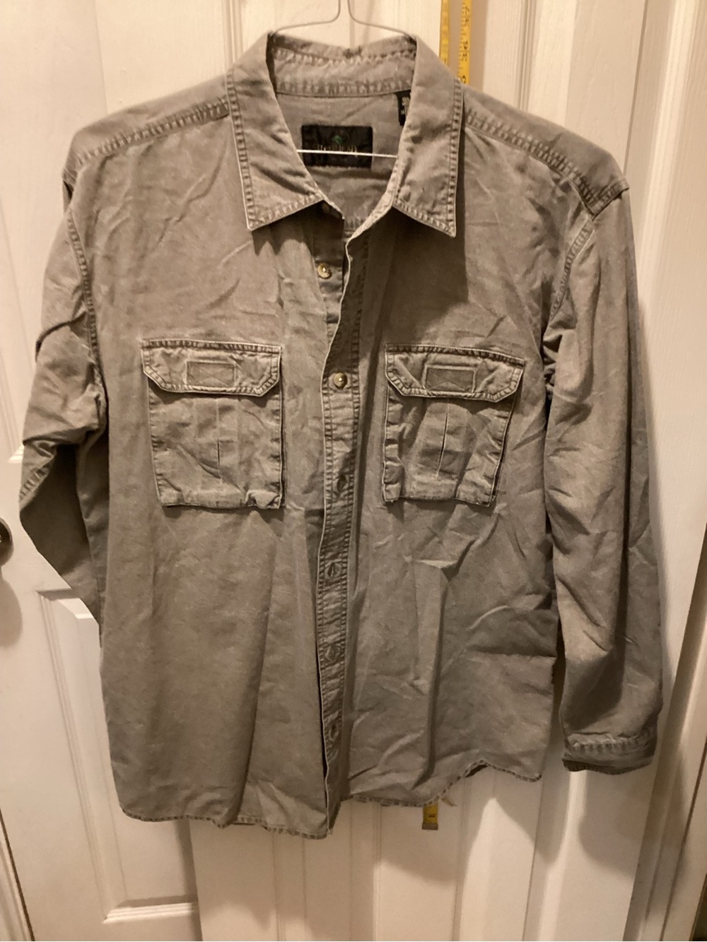 RedHead Men's Casual Button-Down Work Shirt - Light Gray